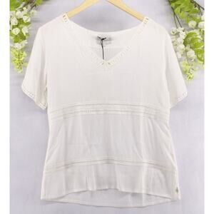 Fabienne Chapot Blouse Shirt Top Anna Recycled Material Sz XS Off White NEW